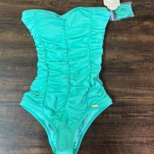 SAHA New Ruched one piece swim suit NWTS Size XS